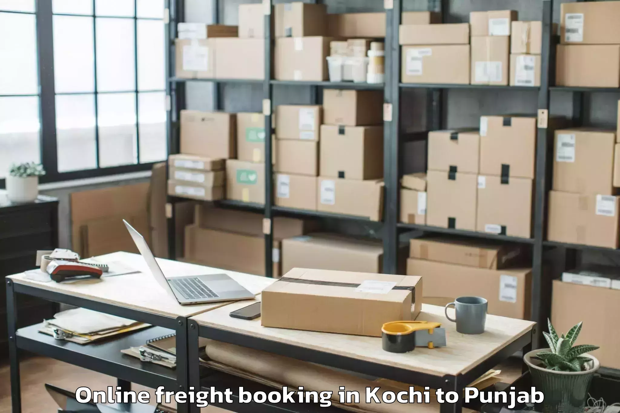 Trusted Kochi to Adampur Jalandhar Online Freight Booking